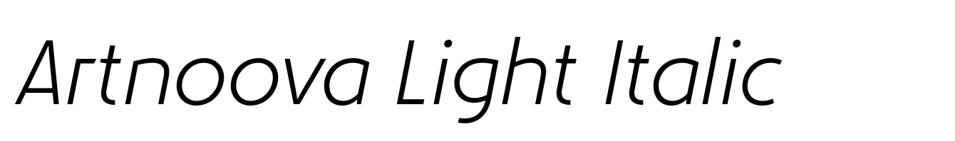 Artnoova Light Italic